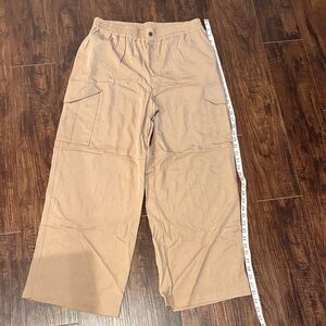 Marled Tan Straight Leg Pants